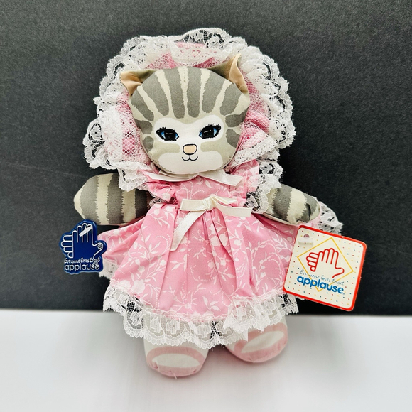 Applause Kitty Cucumber & Dustyn Shearer Dolly Cat Plush Doll Decor 1989 W/ Tags - Picture 1 of 8
